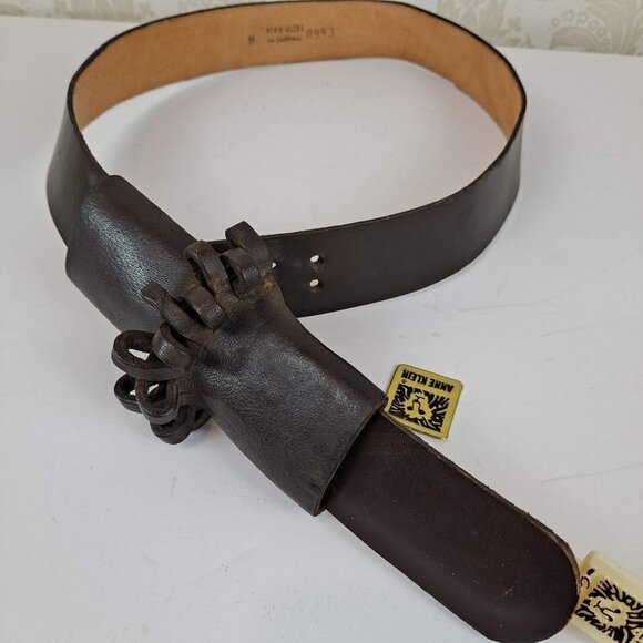 Anne Klein for Calderon Size Medium Brown Leather Belt Style 8943 NWT main image 12